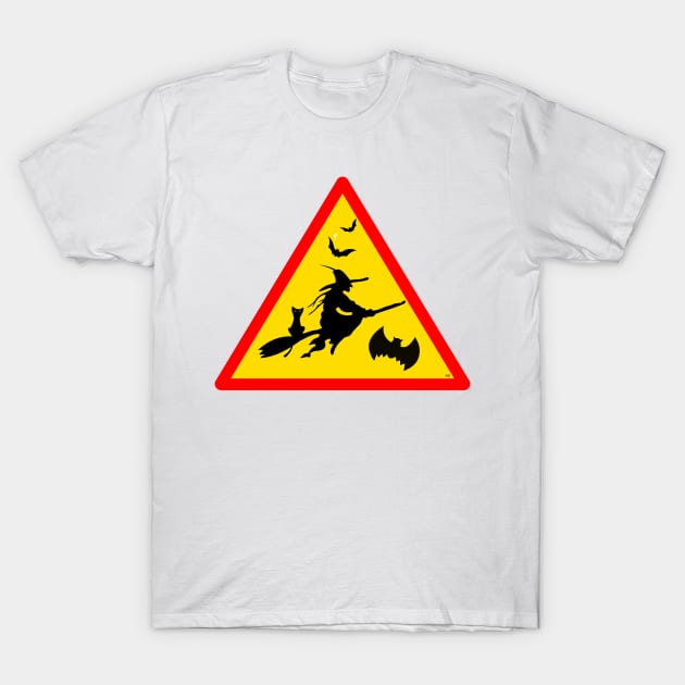 BLACK CAT AND A WITCH Halloween T-Shirt by Rightshirt